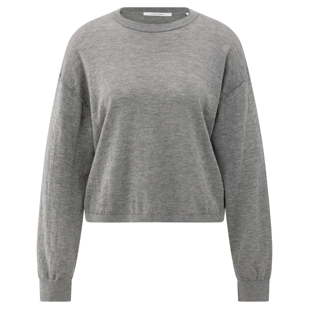 YAYA Sweater met lichte textuur en ronde hals