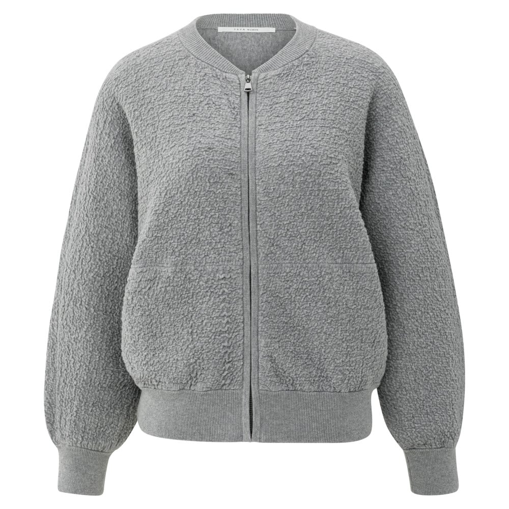 YAYA Textured bomber jas