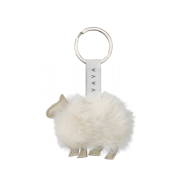 YAYA HOME Schaap sleutelhanger met leren details