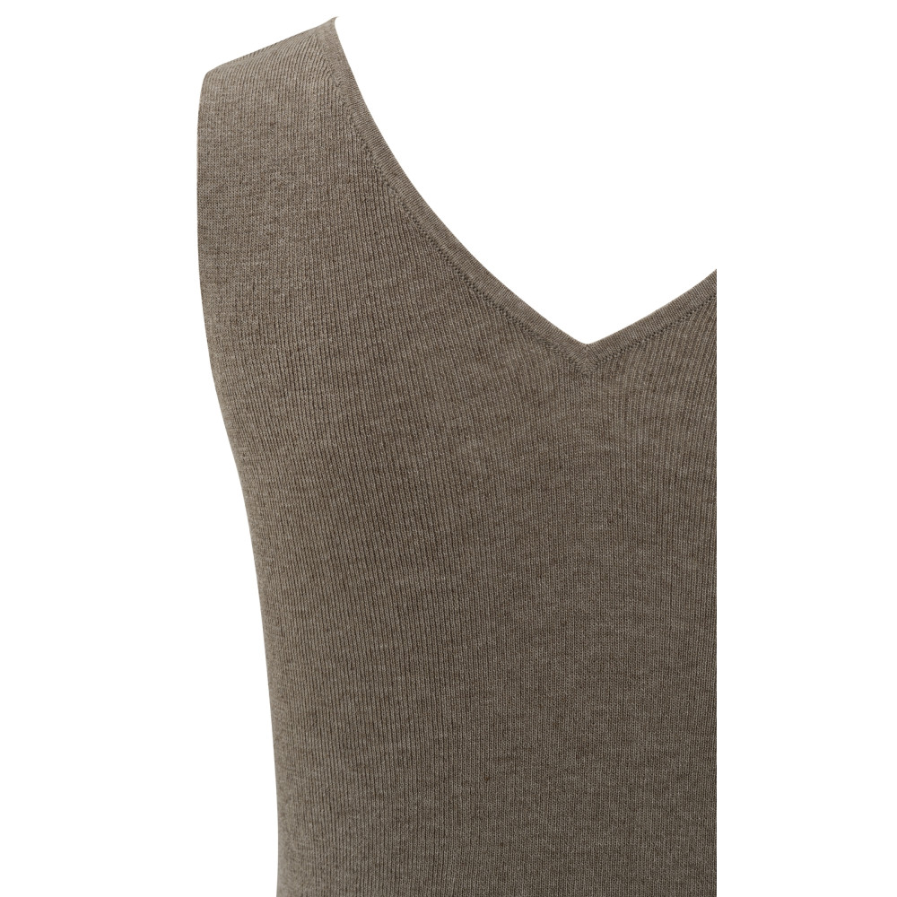 YAYA Fijne rib tanktop V- Hals