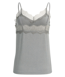 YAYA Jersey singlet met kanten rand