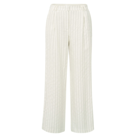 YAYA Linen mix wijde broek met streep