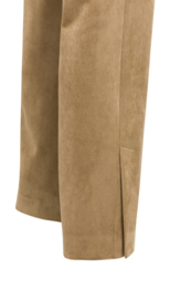 YAYA Suede broek met wijde pijpen