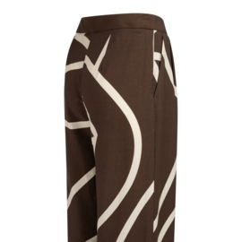 YAYA geprinte broek met wijde pijpen