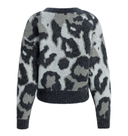 YAYA Gebreid vest met patroon en vleermuismouwen
