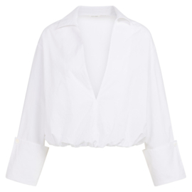 YAYA Blouse met ballonzoom en diepe V-hals