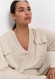 YAYA Zachte sweater met V-hals en zakjes