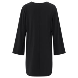 YAYA Jersey v-neck jurk met uitlopende mouwen