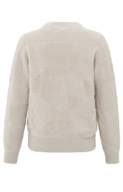 YAYA V hals trui met texture