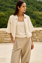 YAYA Denim jas met driekwart mouw