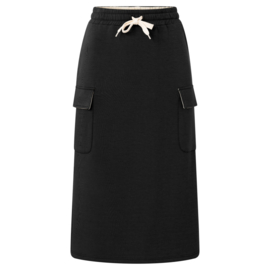YAYA Jersey midi cargo rok met elastieken band