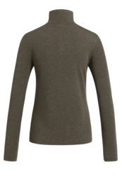 YAYA Jersey top met lange mouwen en knoopsluiting in hoge hals