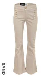 DNM Pure Flared broek flynn  met knopen L32