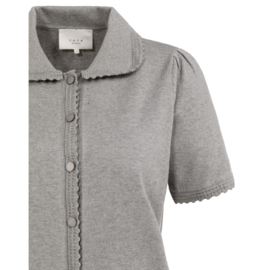 YAYA Gebreid vest met korte mouwen en opstaande kraag