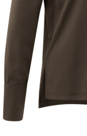 YAYA Jersey top met lange mouwen en geweven manchetten