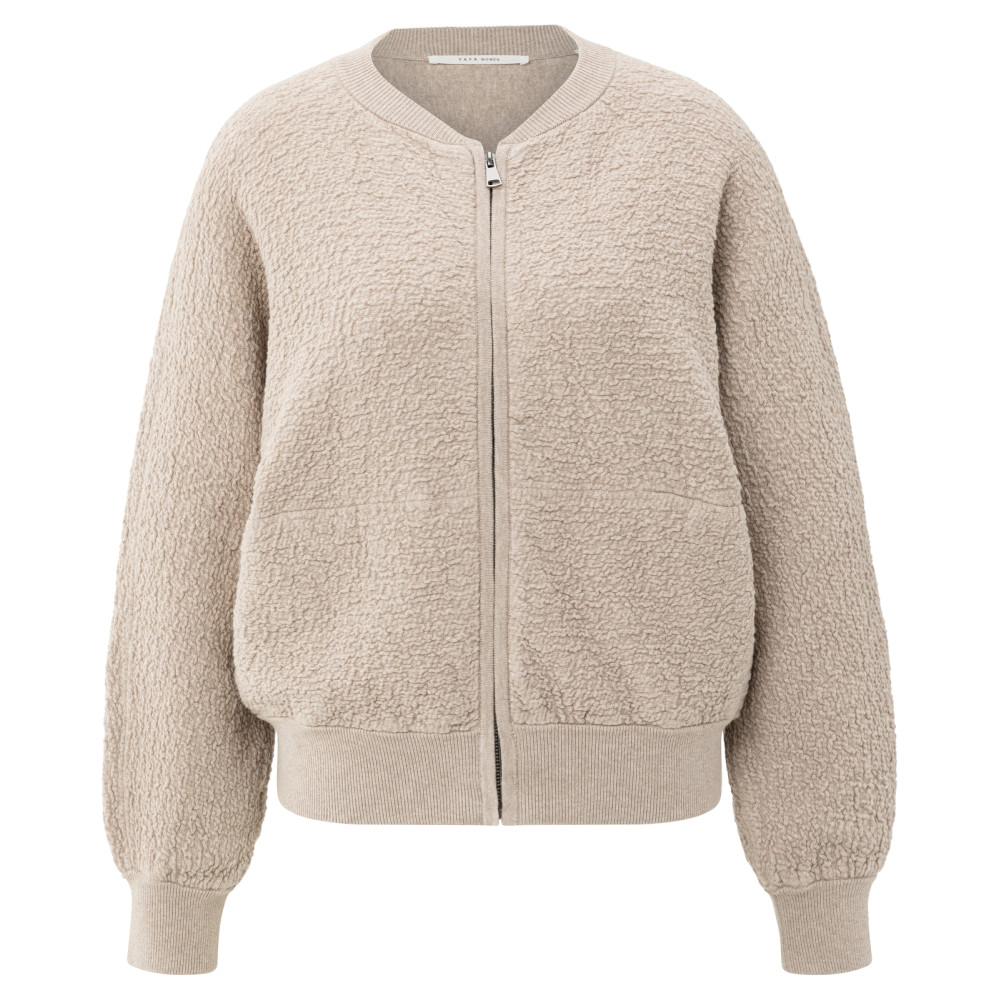 YAYA Textured bomber jas