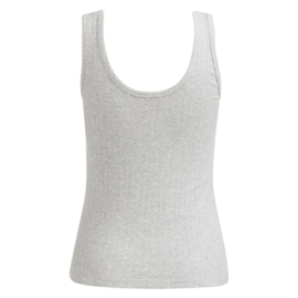 YAYA Geribd singlet met sierlijke hals rand