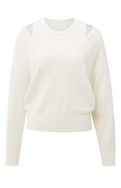 YAYA V-Hals trui met top
