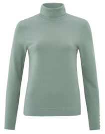 YAYA Turtleneck sweater met knoopjes