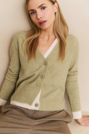 YAYA Vest met contrast details