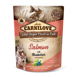 Pouch Paté Salmon with Blueberries for Puppies 300 g