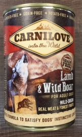 Carnilove lam & wild zwijn 400 gr