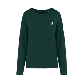 Ôot Ketuur Damessweater Loose-fit - Amazon Green/Donkergroen