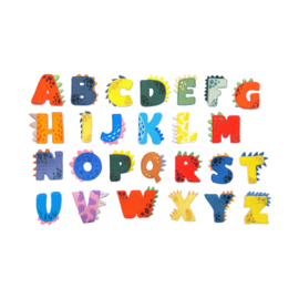 Dino letters alfabet emblemen
