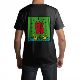 Tilburgse Street-art T-shirts - Torentjes (zwart)