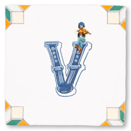 StoryTiles -  V IS VAN VIOOL, EN VAN… - 10x10cm