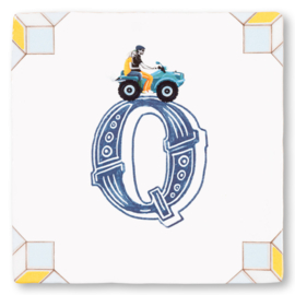 StoryTiles - Q IS VAN QUAD, EN VAN… - 10x10cm