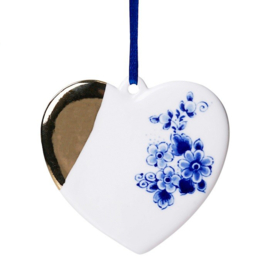 Kerstornament Hart goud (6,5 cm)