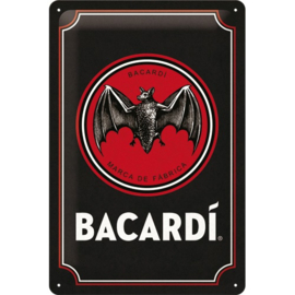 Retro metalen bord 20x30cm - Bacardi