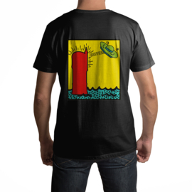 Tilburgse Street-art T-shirts - Watertoren (zwart)