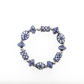 Armband blauwe bloem