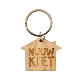 Nuuw Kiet! sleutelhanger bamboe