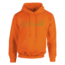 Kruikenstad groen-oranje hoodie