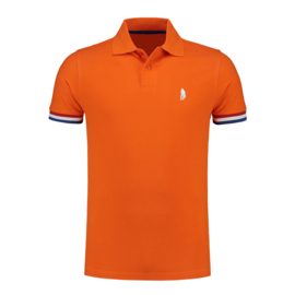 Ôot Ketuur Polo - Oranje met Kruik en rood-wit-blauwe bies