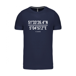 Coördinaten t-shirt - marineblauw