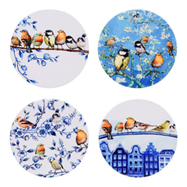 Onderzetters Bosvogels set van 4