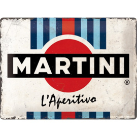 Retro metalen bord 30x40cm - Martini