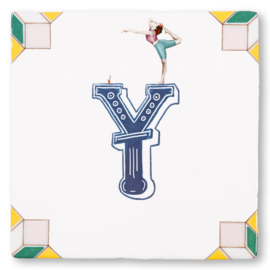 StoryTiles - Y IS VAN YOGA, EN VAN… - 10x10cm