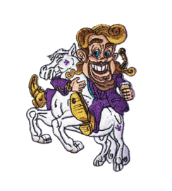 Johnny Purple - Porseleinen Pony embleem