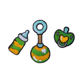 Babyset emblemen (groen-oranje)