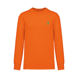 Ôot Ketuur Oranje Sweater met Groene Kruik