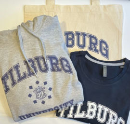 Tilburg University pakket - grijze hoodie & navy shirt