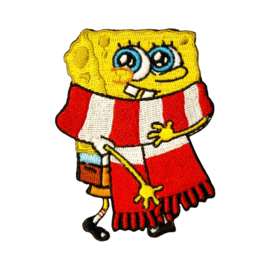 Spongebob embleem (rood-wit)