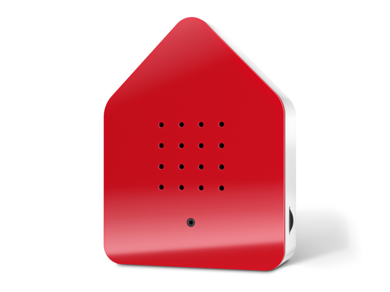 Zwitscherbox Rood - vogelgeluiden met sensor