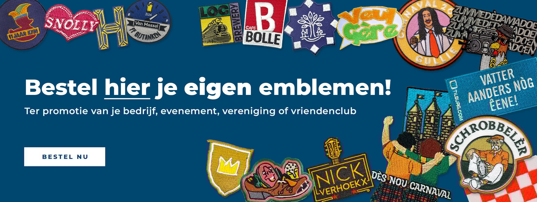 Bestel nu je eigen emblemen!