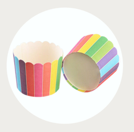 cupcake liner regenboog